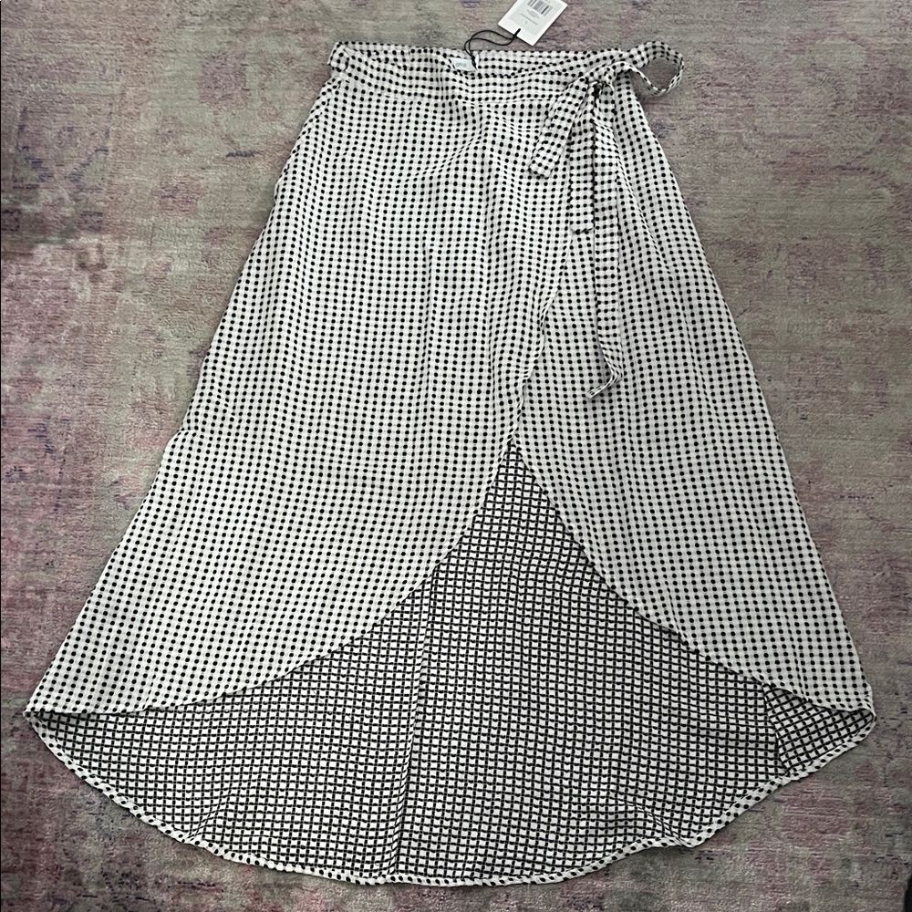 Onia Black and White Asymmetrical Skirt